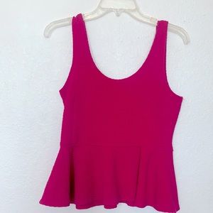 Hot Pink Peplum Top